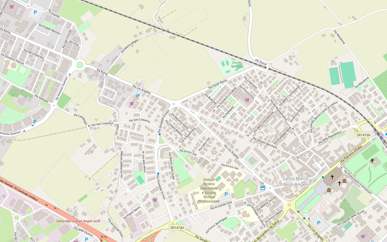 Map: Umami Beer, Via Los Angeles 145, Santa Maria degli Angeli (Assisi)