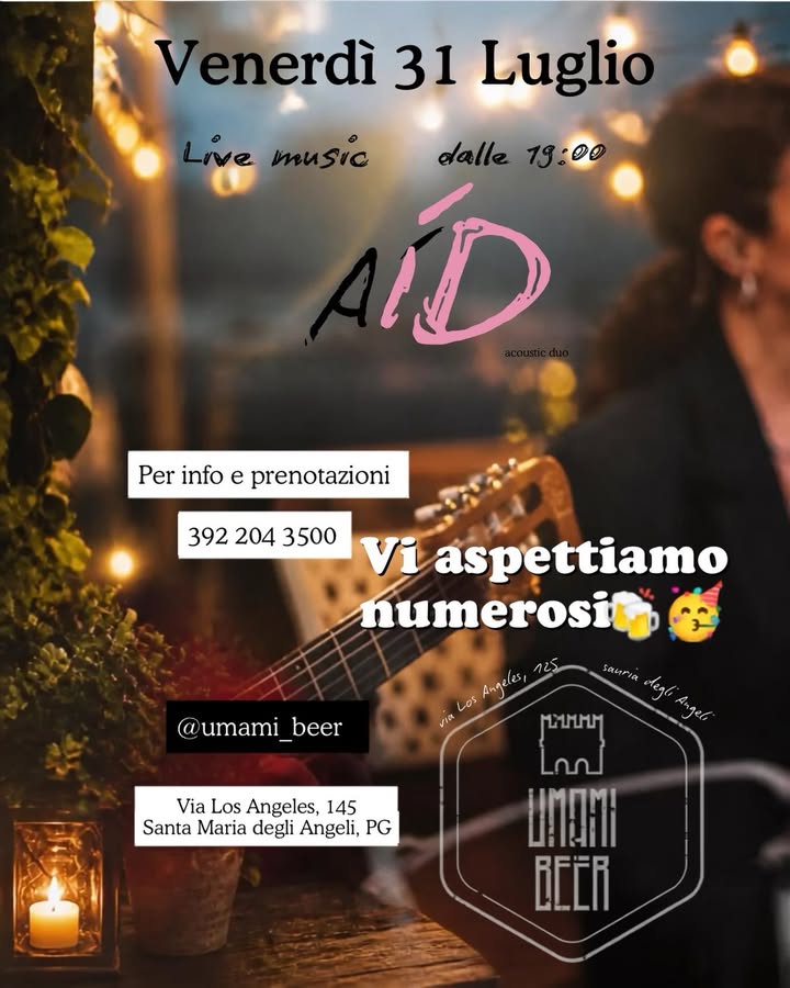Non perdetevi una serata magica con la musica dal vivo dell’AíD Acoustic Duo!